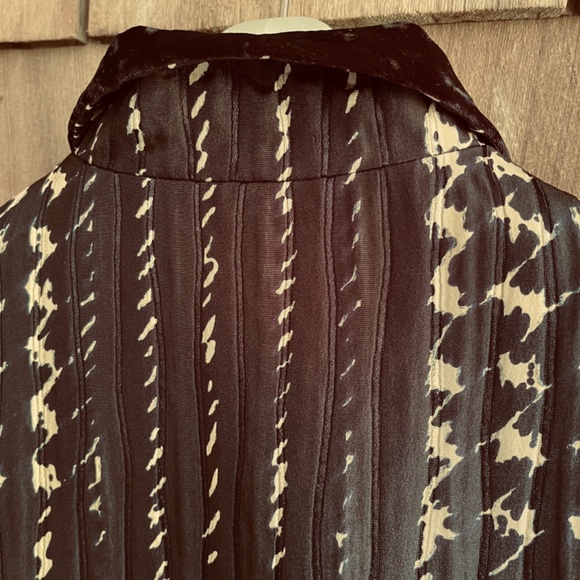 Lapine Blanche Japanese Vintage Y2K Quilted Silk Jacquard Velvet Lined Jacket M - Picture 13 of 16